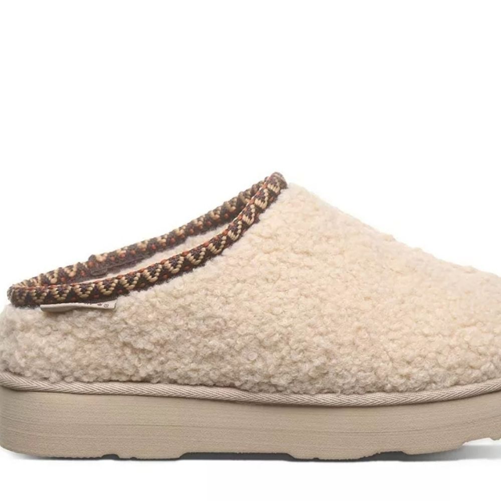 Bearpaw Snuggle Martis Faux Fur Slippers- Oat